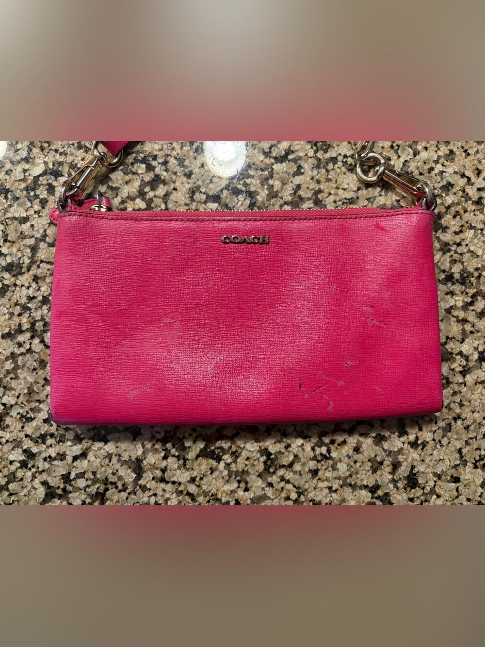 Hot Pink Coach Crossbody Clutch